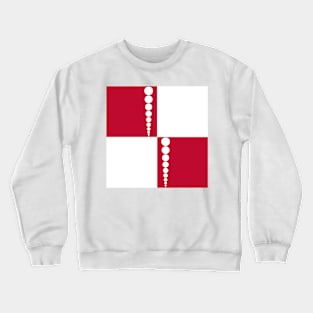 60's Retro Mod Squares and Dots in Red and White Crewneck Sweatshirt